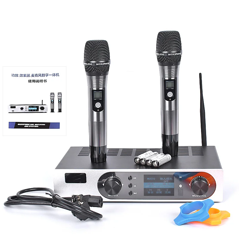 XTUGA A301 Professional Power Amplifier Effector wireless microphone 3 In 1 for Karaoke stage performance