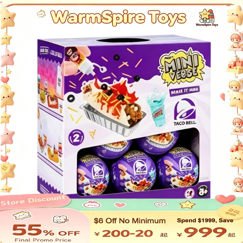 Original MGA's Miniverse Make It Mini Taco Bell Series 2 Mini Collectibles Blind Box DIY Figure Desk Ornament PVC Girl Boys Gift