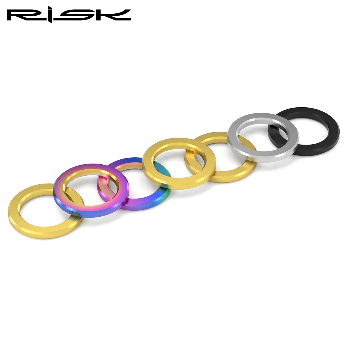 Risk-arandela plana de aleación de titanio para M5 de bicicleta, arandelas de pinza de freno, espaciador de pernos de bicicleta, accesorios de ciclismo, M6