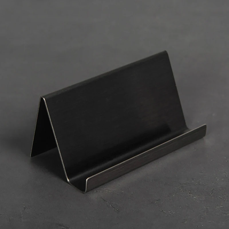 1Pc Creative Rvs Visitekaarthouder Display Plank Multi-purpose Naam Card Case Mobiele Telefoon Tablet Houders stand