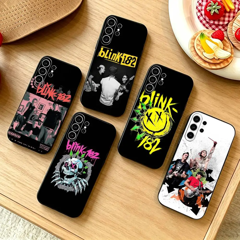 Punk B-Blink-182 Band Phone Case For Samsung S25,S24,S21,S22,S23,S30,Ultra,S20,Plus,Fe,Note,10,9,5G Black Cover