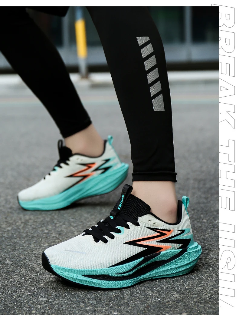 Neue Sportschuhe für Männer Leichte Laufschuhe mit Carbonplatte Atmungsaktive Mesh-Sneaker für Marathonrennen und Leichtathletik-Training – Detail 17