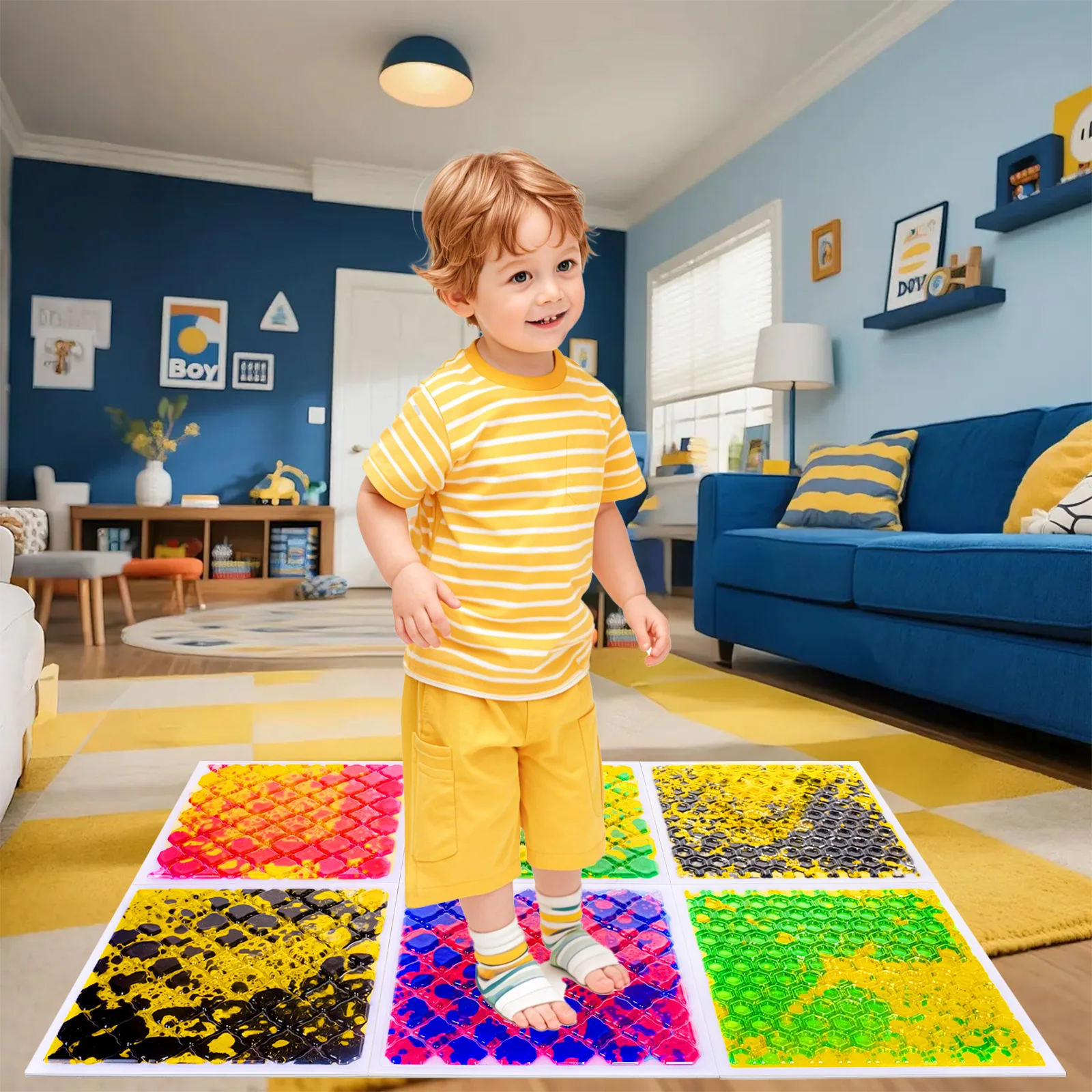 

Kids Visual Sensory Toys Mat Tactile Experience Educational Fun Play Mat for Children's Sensory Development