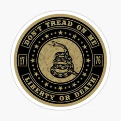 Dont Tread On Me Liberty Or Death  5PCS Stickers for Bumper Stickers Water Bottles Kid Wall Decor  Cute Luggage Decorations