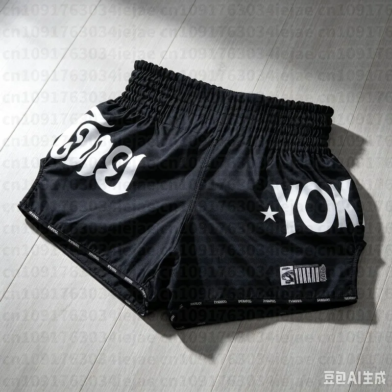 2026 Summer Muay Thai Shorts Martial Arts Fighting Sports Professional Men's Kid Shorts Polyester Fiber No Stretch