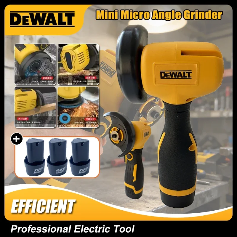 

Аккумуляторная полировальная машина Dewalt 12В, бесщеточная мини-угловая шлифовальная машина с алмазным диском и перезаряжаемой литиевой батареей