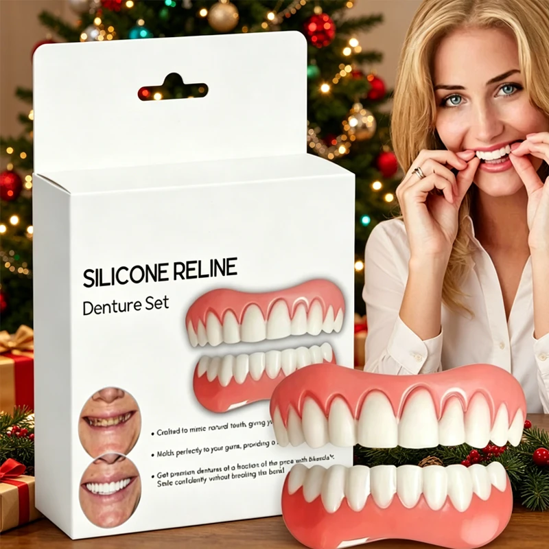 fresh  Perfect Fit Temporary Upper Lower Denture Silicone Reline Fake Tooth Gap Filling Dental Restoration Kit CK848