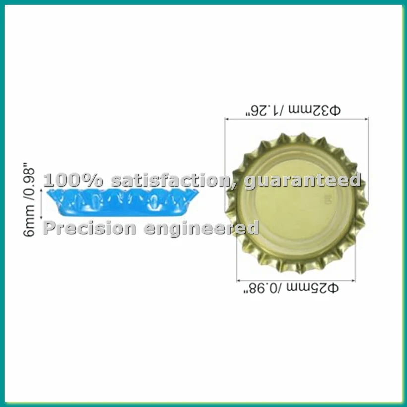 160 PCS Bottle Caps for Crafts, 1 Inch Decorative Metal Beer Bottle Caps Bulk Flattened Charm for DIY Craft -Blue-A55K