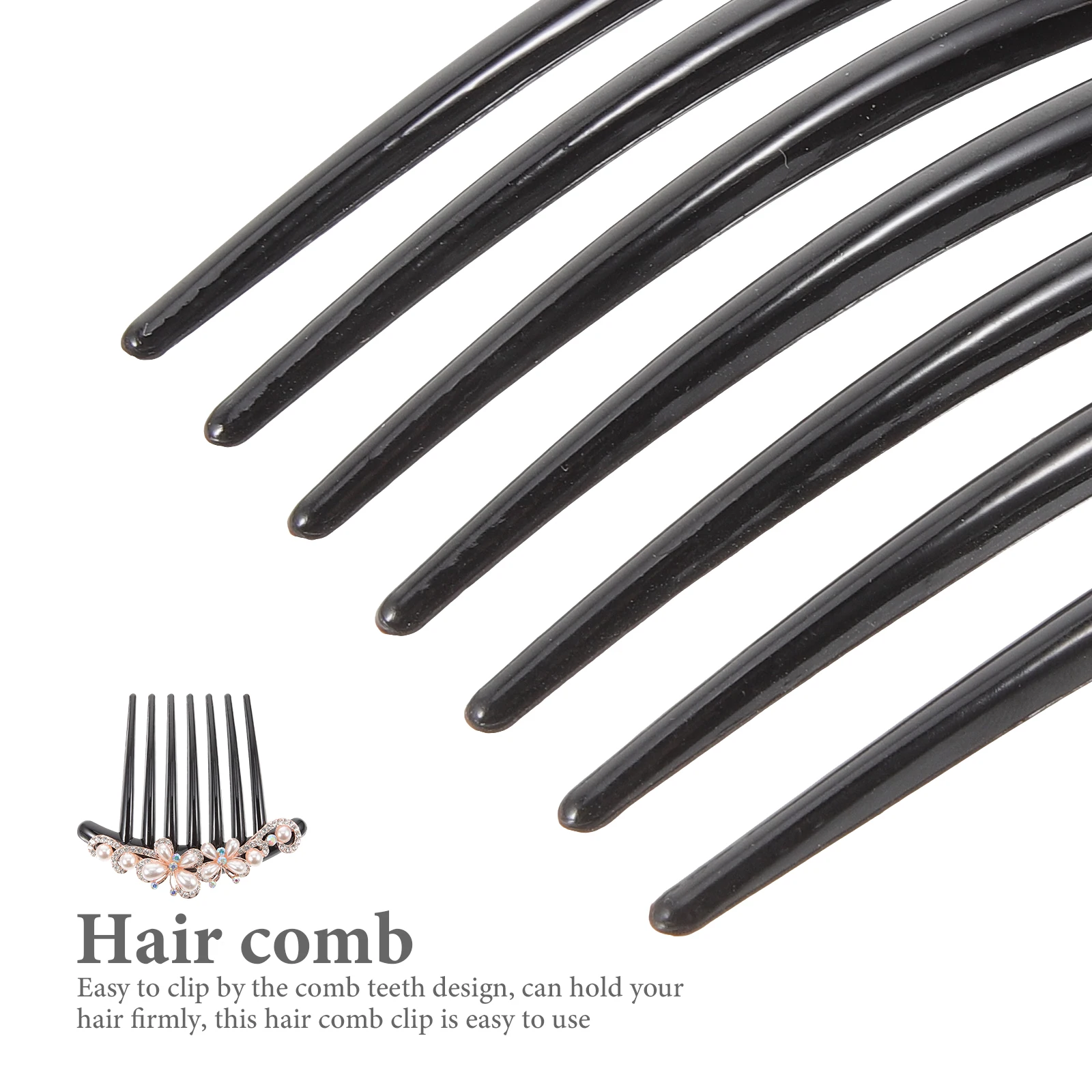 

Women Rhinestone Pearl Hairpin Side Comb Clip Bride Headpiece Lightweight Elegant Accessory for Any Festivals Events