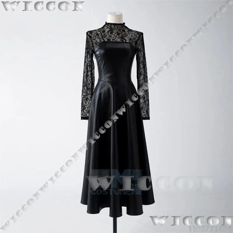 السيدة أوسارجي أنيمي ساكاموتو أيام تأثيري 80 سنتيمتر شعر مستعار أسود جلد فستان أبيض الحجاب مثير النساء فتاة البدلة Halloweek ؛ 3 ، c'5.b ؛ 8'