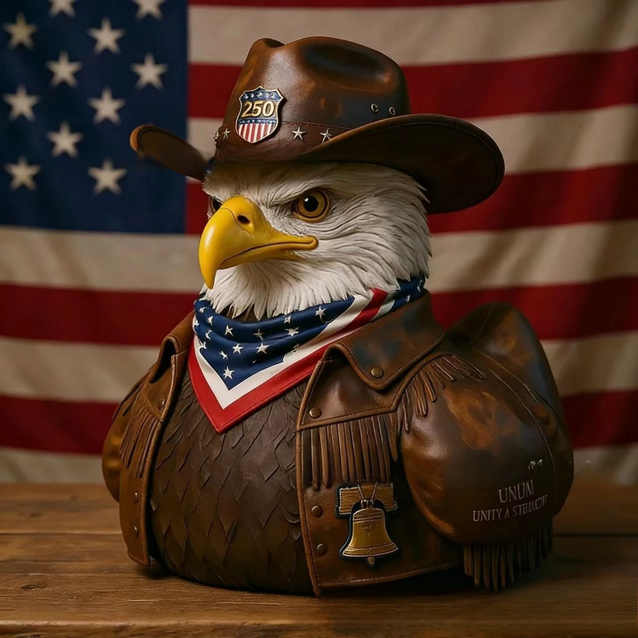 New 250th Anniversary Liberty Eagle Duck Statue Resin Memorial Decor Creative Desktop Ornament Collectible Craft Gift