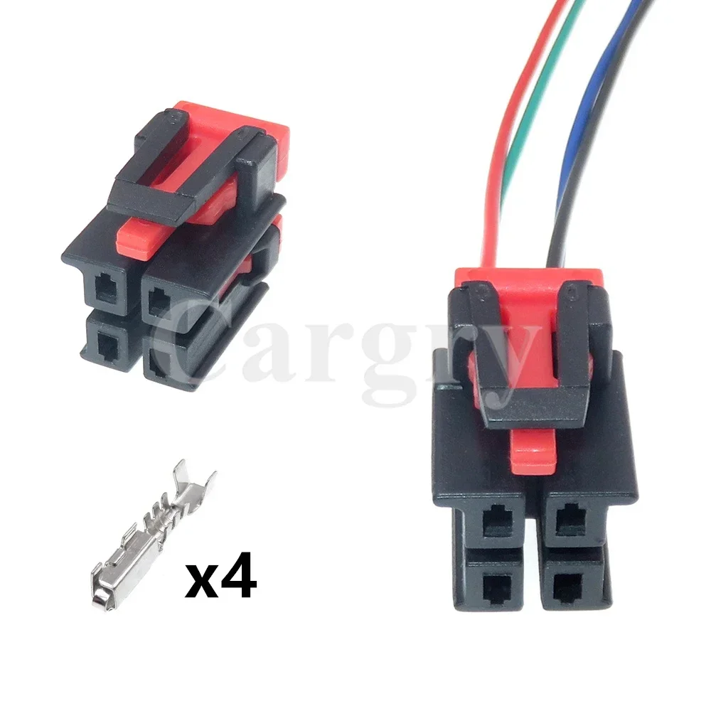 1 Set 4P Car Connector With Terminals AC Assembly Automobile Parts
