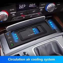 Car Wireless Charger For Audi A6 C7 S6 RS6 A7 S7 RS7 2011-2018 Fast Charging Plate Mobile Phone Holder Accessories interior