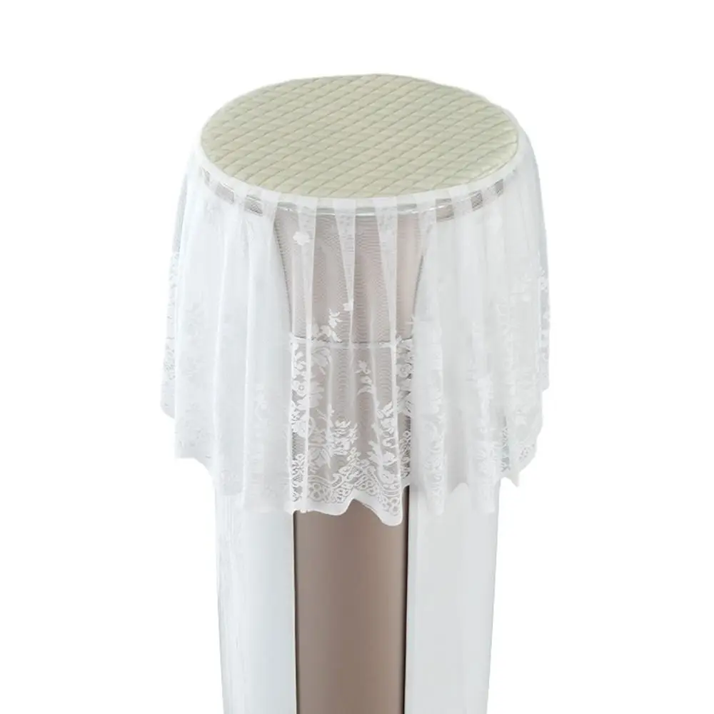 

Lace+Polyester Air Conditioner Dust Cover Round 40CM Dustproof Top Cover Pastoral Style Household Decor