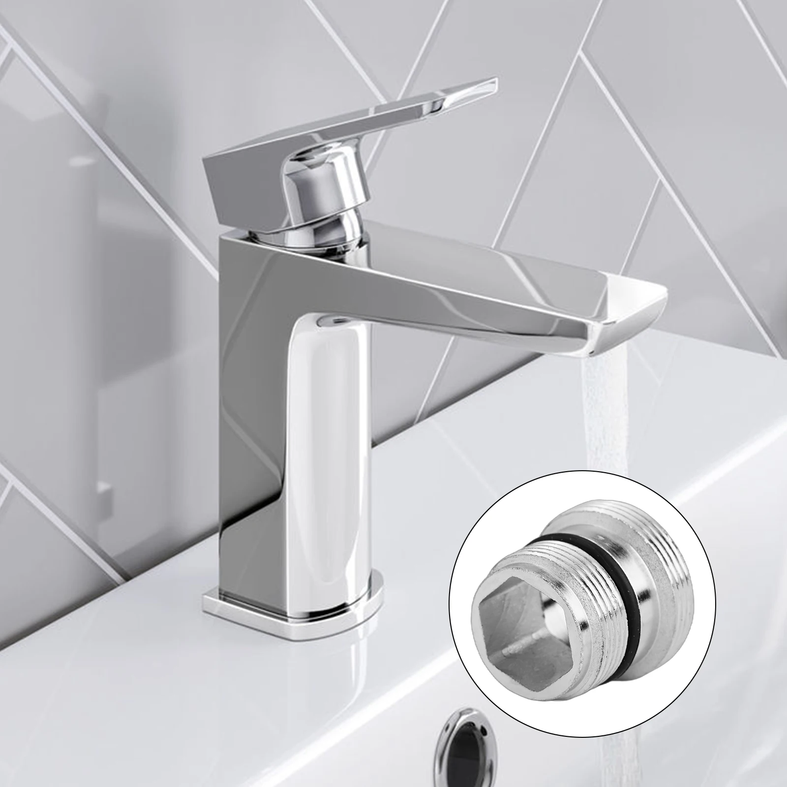 Faucet Adapters Aerator Connector Pipeline Transport Versatile Use Copper Material Firm Fixation Resistance To Breakage