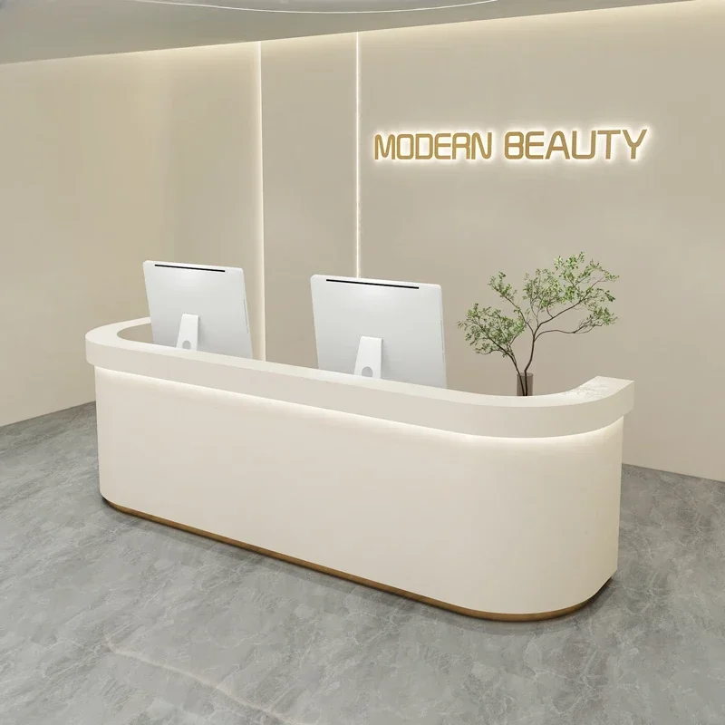 Reception Counter Cosmetics Modern Desk Long Help Luxurious Office Luxury Furniture Receiption Advanced Front Reseption Clothes