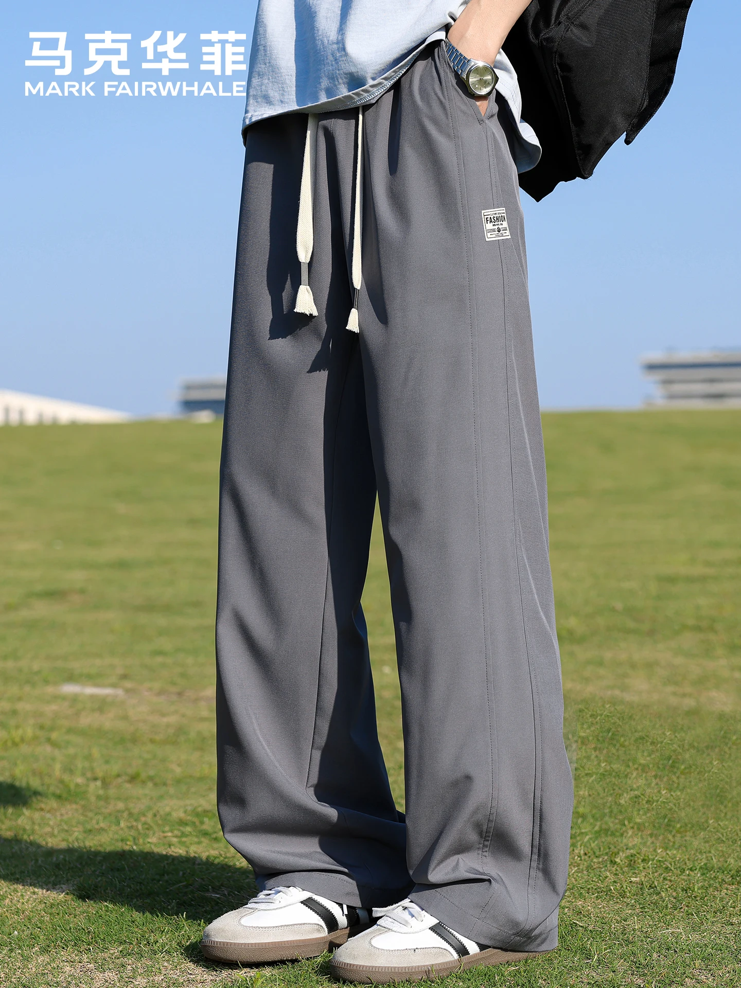 

Mark Fairwe Vintage Slimming Casual Pants Men's Summer Thin American Sle Versatile High Street Loose Fit Straight Leg