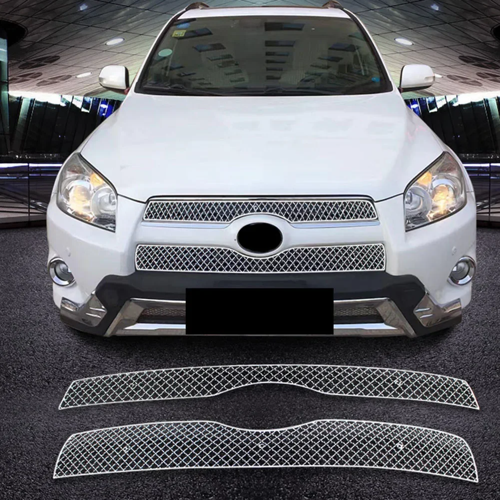 Car Stainless Steel Grille Cover For Toyota  RAV4 2011 2012 2013  Anti-insect Grill