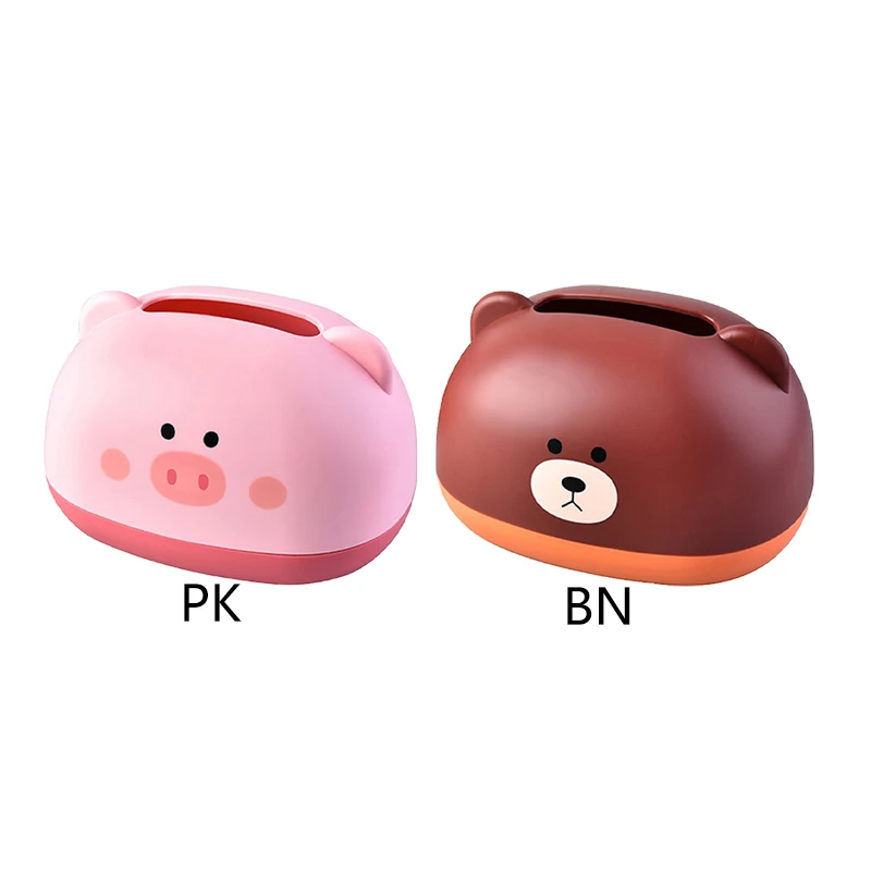 1Pc Napkin Holder Household Living Room Dining Room Creative Pig Storage Box Simple Storage Tissue Box