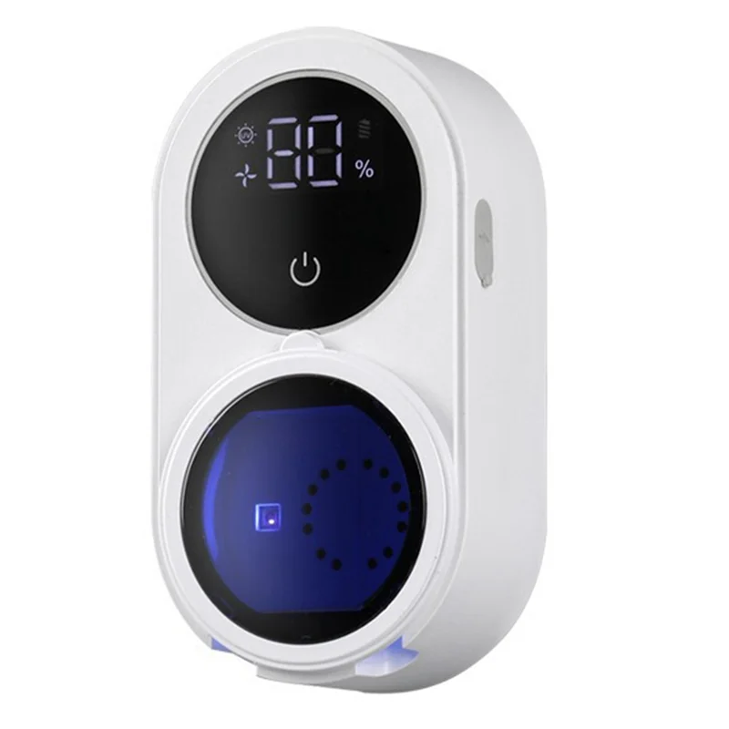 

A94E-Smart Home Toothbrush Holder Cleaner For Bathroom Light Cleaning Fan Drying Automatic Rotating Cover Wall Mounting