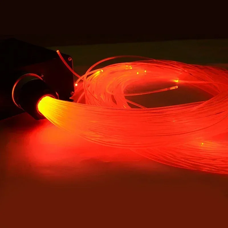 Gorąca sprzedaż 0,5 ~ 4 metry 0,75 mm 1 mm koniec świecący kabel światłowodowy PMMA do silnika LED światła samochodowego domu DIY LED gwiazda światła sufitowego — zdjęcie 3