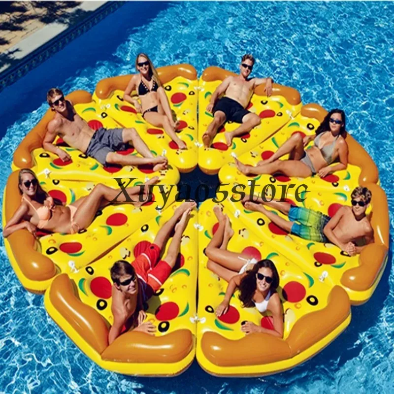 Water Adult Inflatable Pizza Floating Row Air Cushion Floating Board Swimming Floating Row