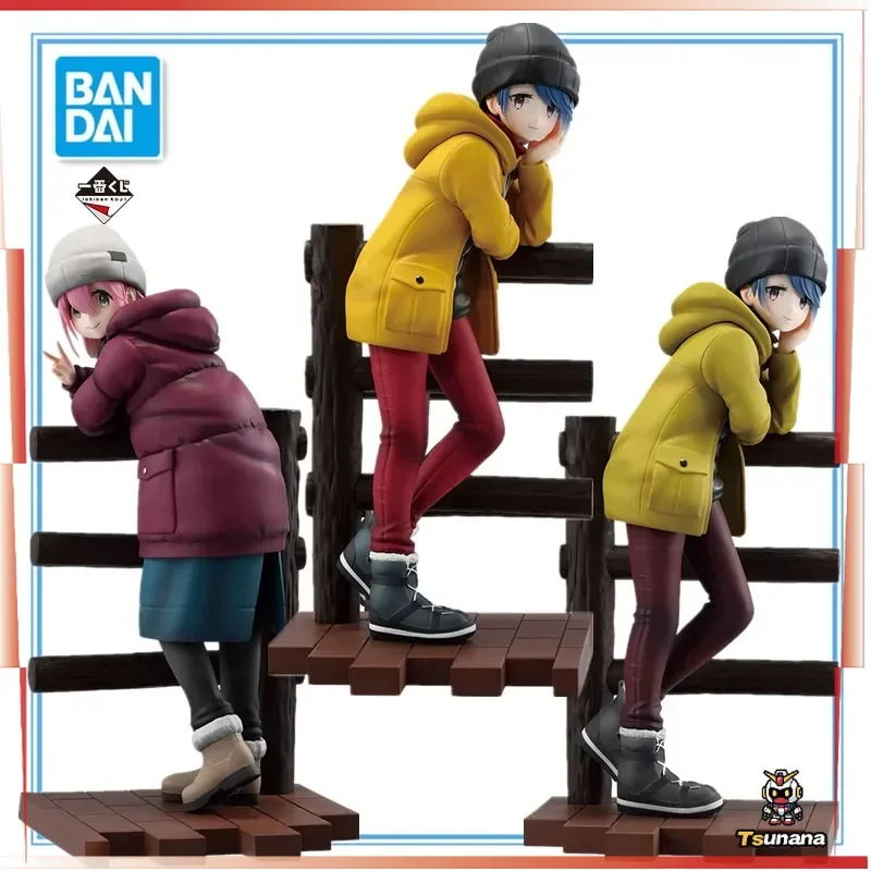 

В наличии оригинальный BANDAI Ichiban Laid-Back Camp Nadeshiko Shima Sousuke ПВХ 18 см аниме персонаж модель коллекция игрушки подарки