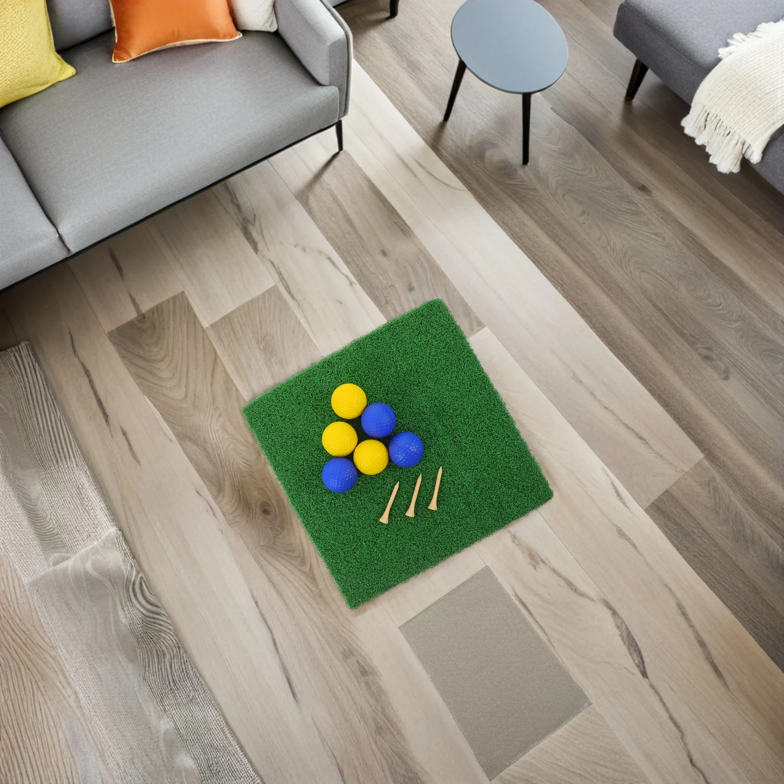 

1Set Golf Hitting Mat Stable Thickened Base Portable Indoor Outdoor Practice Mat Realistic Grass Surface Golf Training Accessory