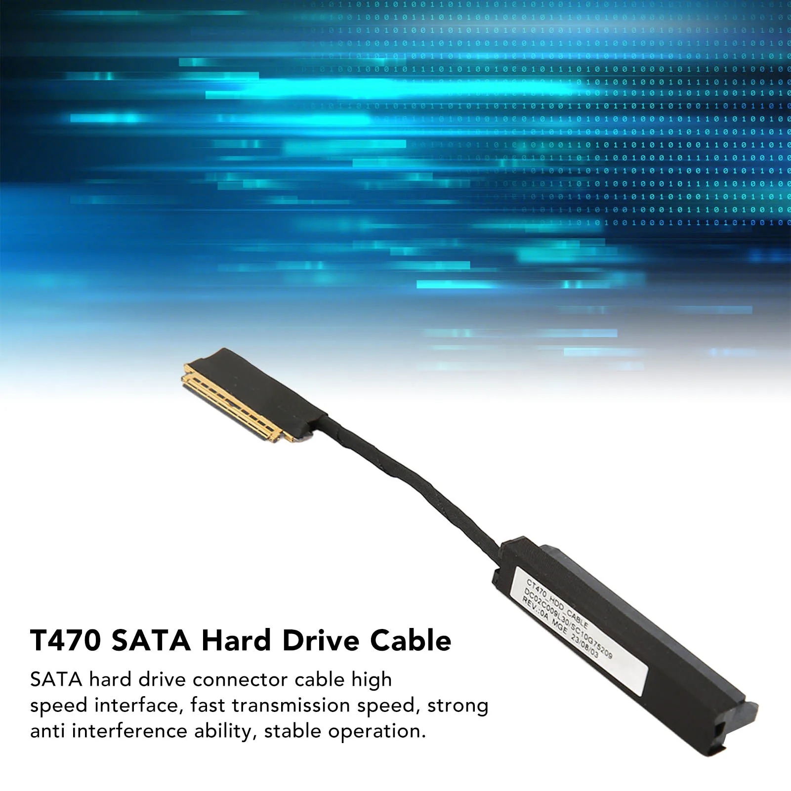 2.5 Inch SATA Hard Drive Cable SSD Connector for Thinkpad T470 T470P T480 T480P A475 A485