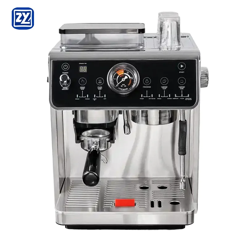 

Полуавтоматическая электрическая кофеварка с полным сенсорным экраном, многофункциональная с корпусом из нержавеющей стали для отелей