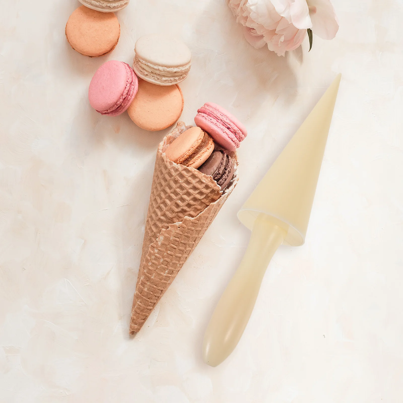 

Ice Cream Cone Mold Plastic Waffle Cone Maker For Home Kitchen Mold For Egg Dessert Tool