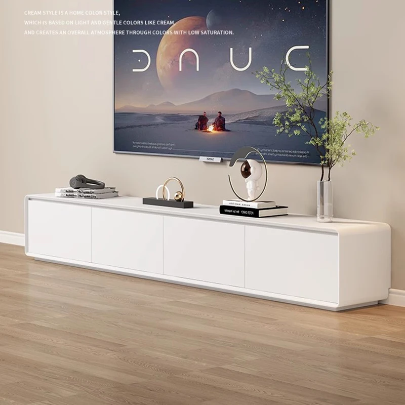 

White Mobile Tv Table Living Room Modern Display Luxury Drawers Designer Storage Tv Stands Universal Muebles Home Furniture