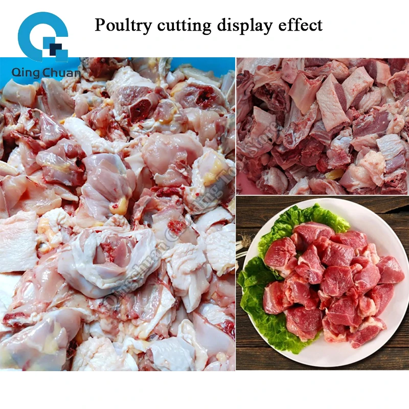 قطاعة اللحوم الطازجة مقصف الدجاج البط أوزة خنزير اللحوم الطازجة التلقائي قطاعة الدجاج مطعم آلة تقطيع صغيرة عن طريق البحر