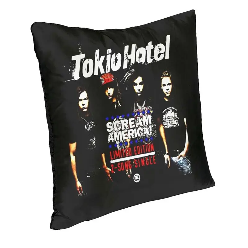 Tokio Hotels Heavy Metal Music Rock Cushion Cover 45x45 Home Decor 3D Print Throw Pillow Case for Living Room Two Side