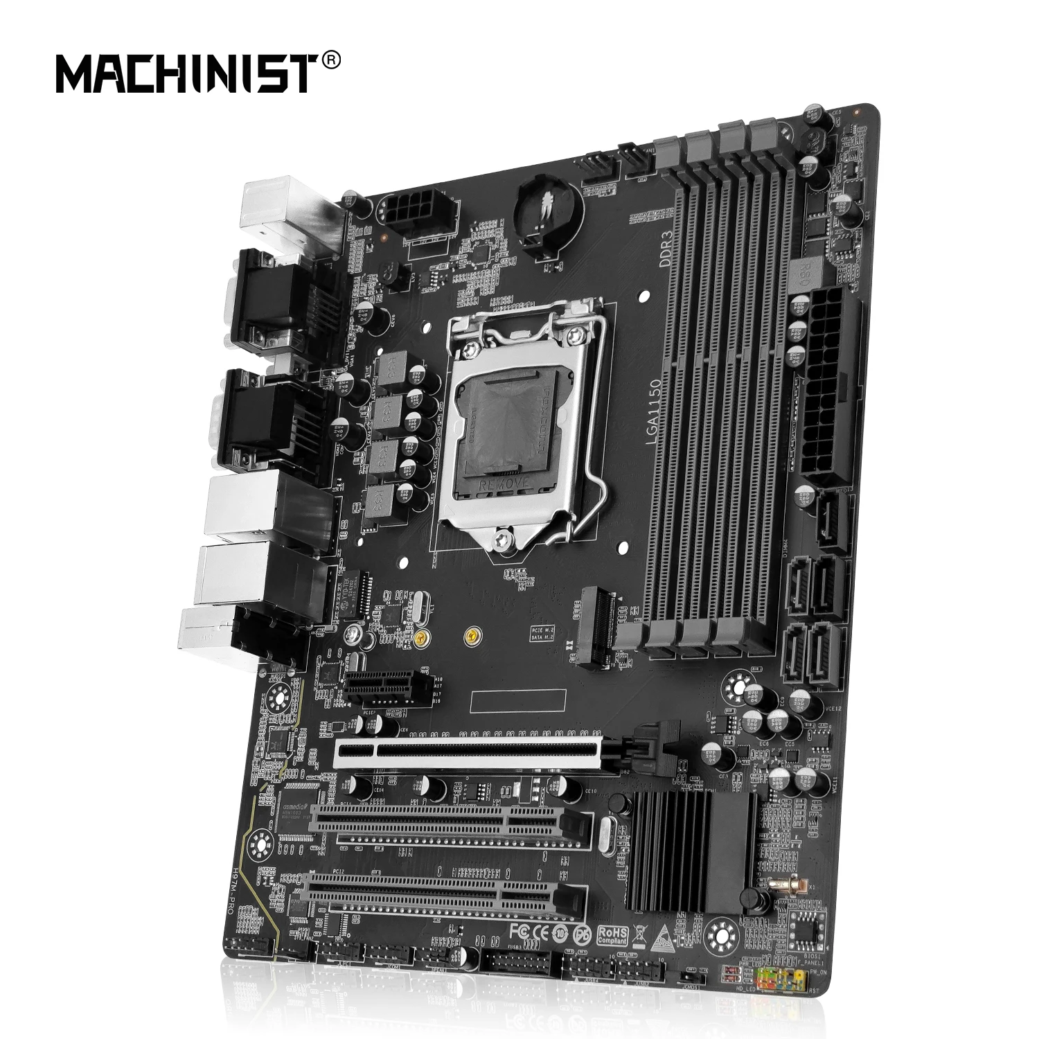 MACHINIST H97M-PRO Motherboard LGA 1150 Support Intel Pentium/Core/5th Gen Xeon CPU Processor DDR3 RAM Desktop Memory M.2 M-ATX