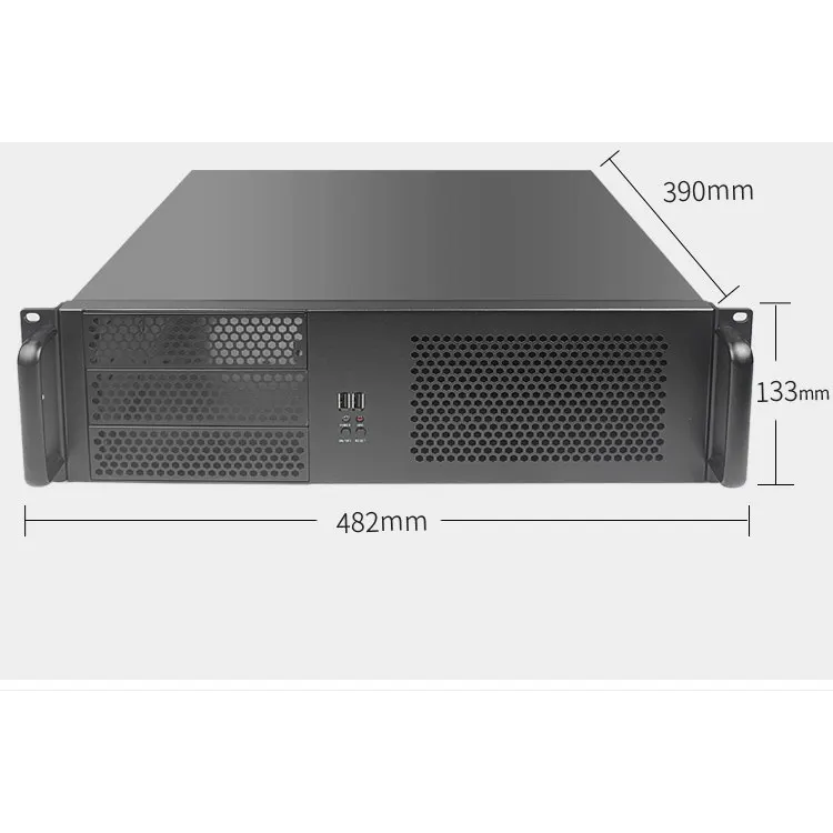 3U Chassis Rack ATX Industrial Control Server  8 Hard Disk Position Personalized Side Panel Mini ATX Industrial Control Chassis