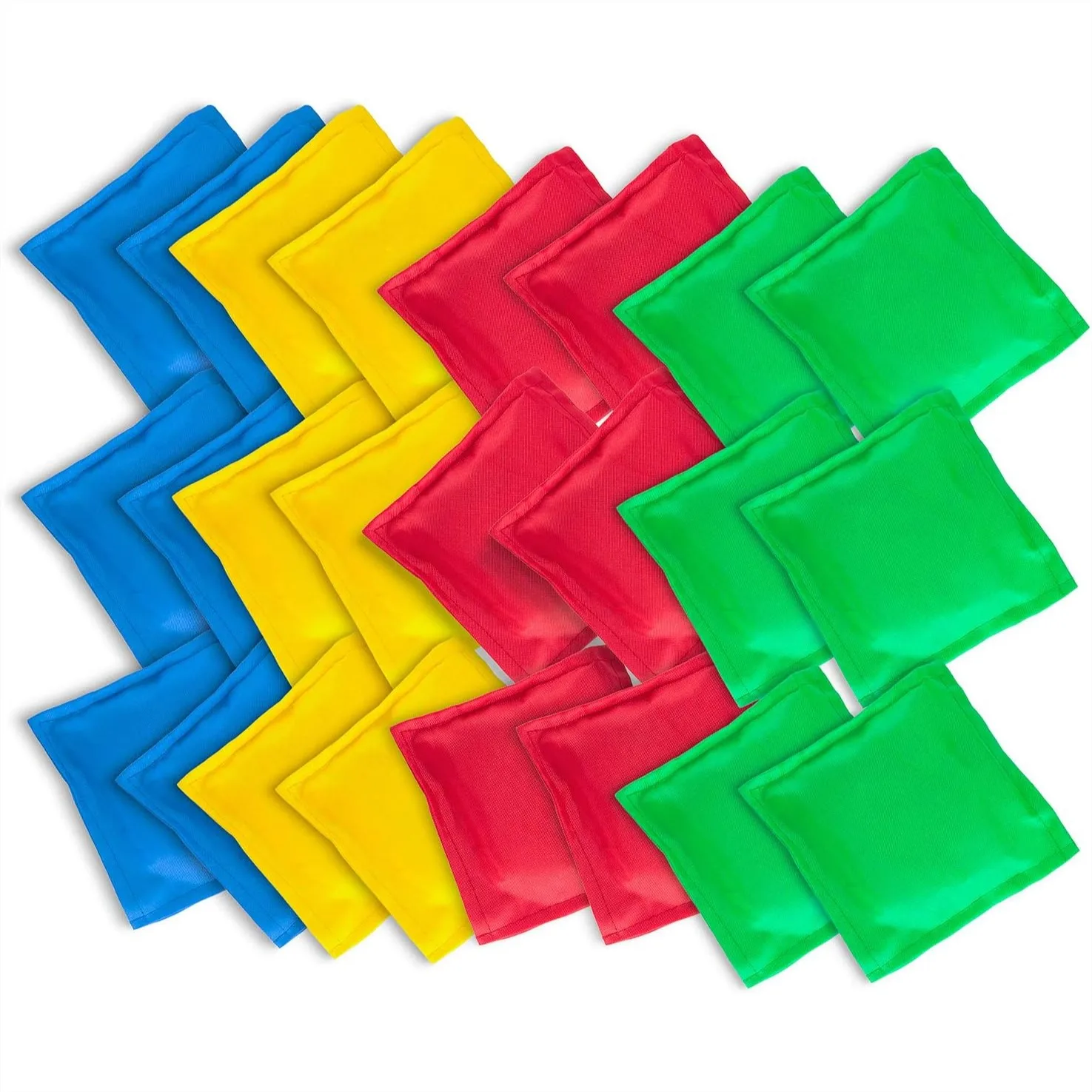 

Nylon Cornhole Bean Bags Set for Kids, 12-Pack Toss Games Sack Weights, 5x5 Inches Assorted Colors