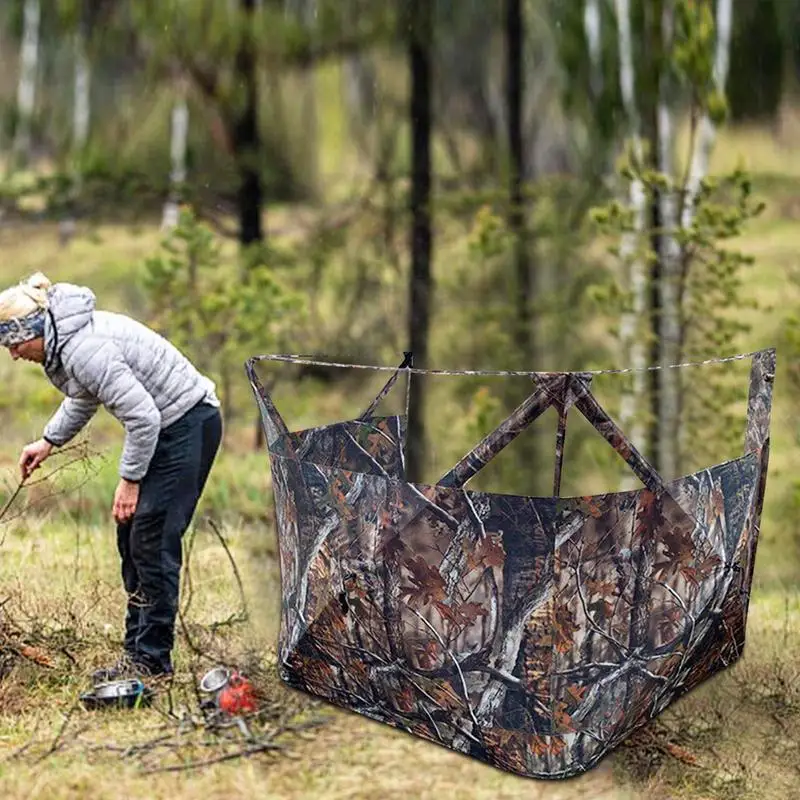 

Deer Blind Camouflage Ground Blind With Mesh Three-Sided Quick Setup Deer Blinds Tent Outdoor Gear Accessories