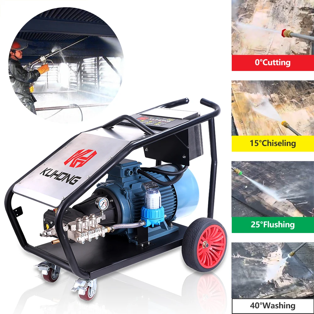 Kuhong 350Bar 5075psi 21LPM 15KW Mesin Cuci Tekanan Tinggi Industri Listrik