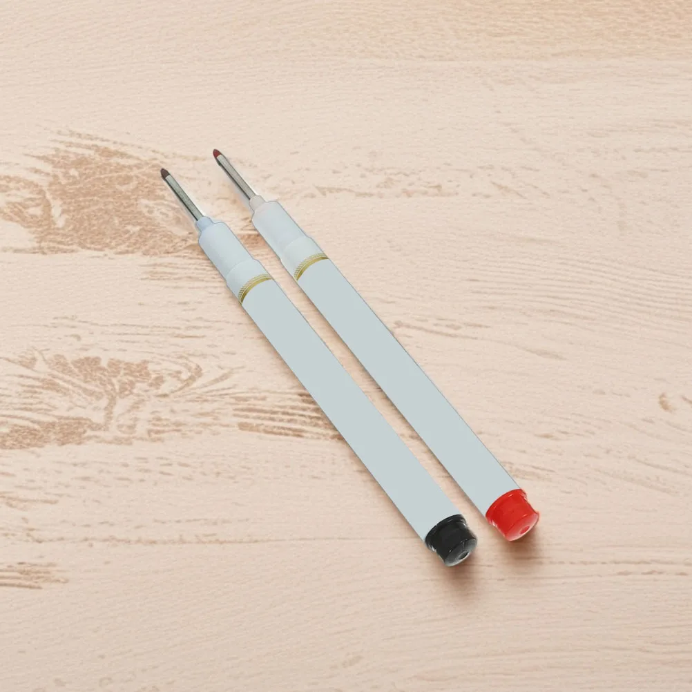 

6pcs Oil-Based Construction Marker Pens Precision Carpenter Markers Deep Hole Ink Pens Extended Reach Marking Tools For