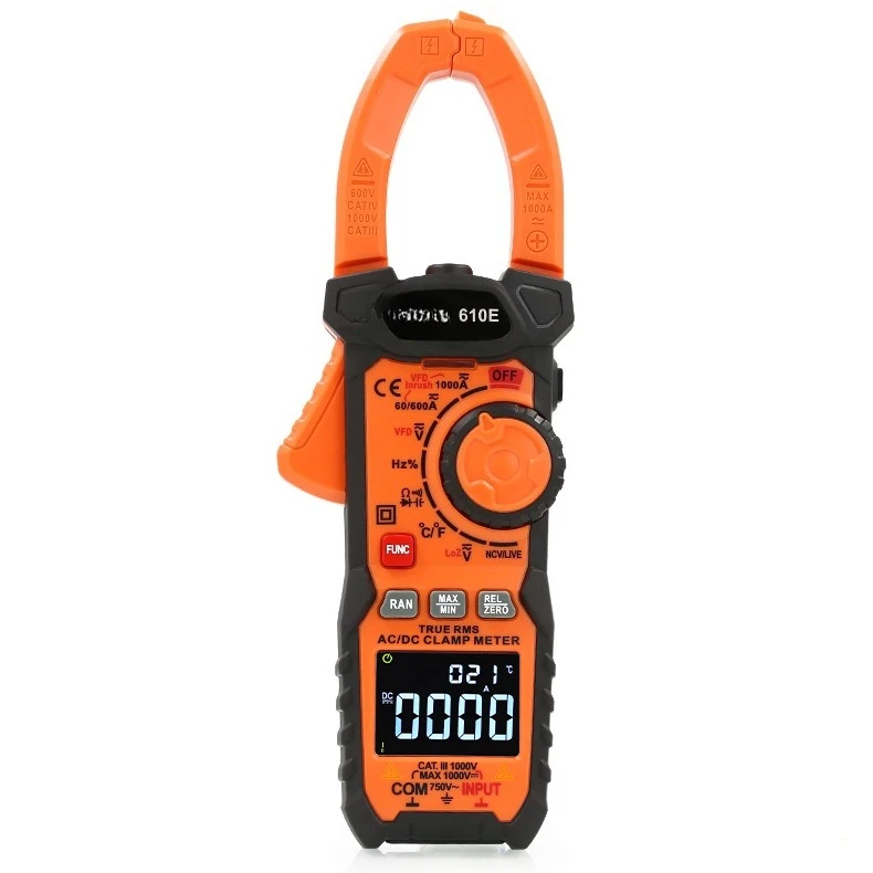 

VC610E AC and DC anti-burn electrician clamp ammeter 610D digital high-precision multimeter universal meter
