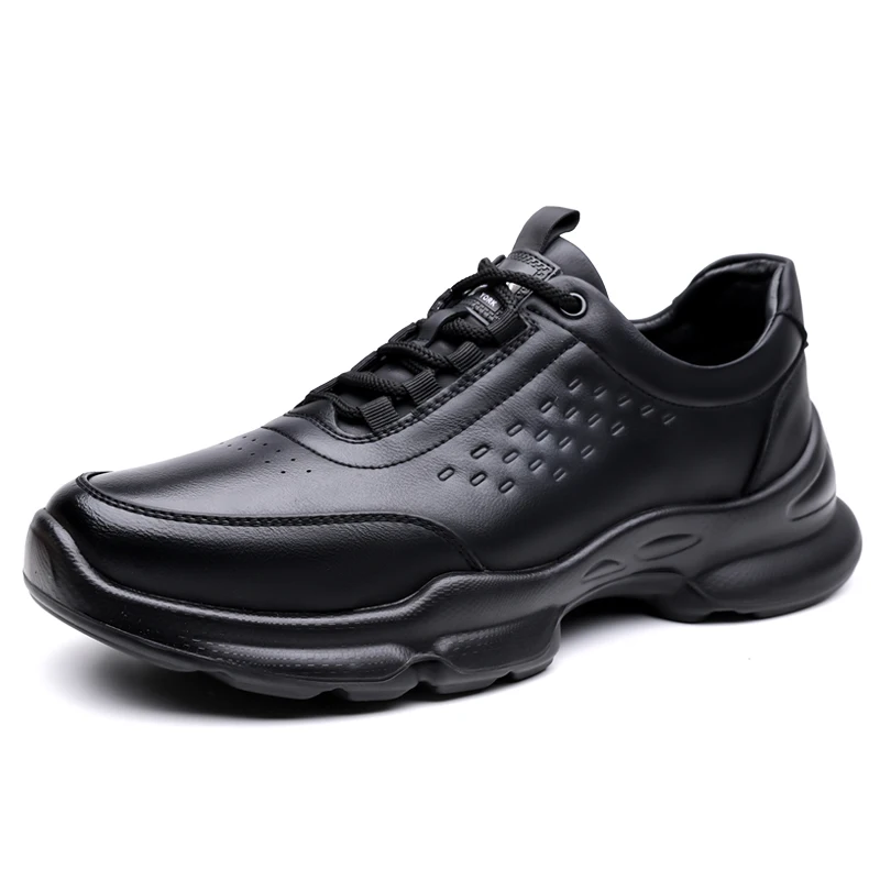 

VIPOL Men's summer breathable soft leather sports shoes, casual work shoes, fashionable and light luxury trendy shoes