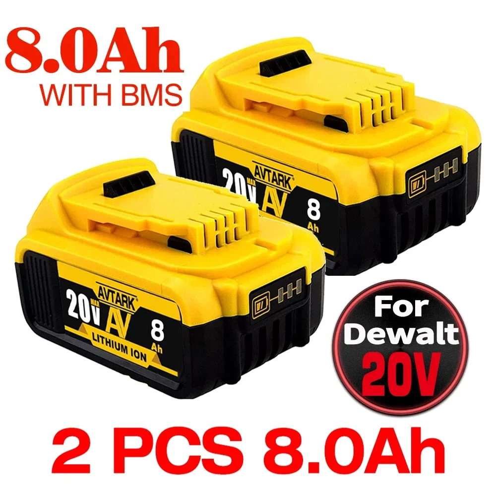 

Сменный блок литиевых батарей высокой емкости 20 в Ач для Dewalt 18 в DCB184 DCB200 DCB182 DCB180 DCB181 DCB182 DCB201 DCB206