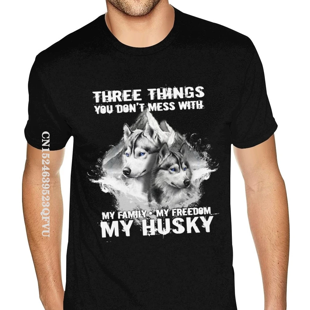 Cotton My Husky T Shirt T-Shirt Men Boys Plus Size Black Tee Shirt Summer Tops Shirts for Men Cotton T Shirts Casual Cute