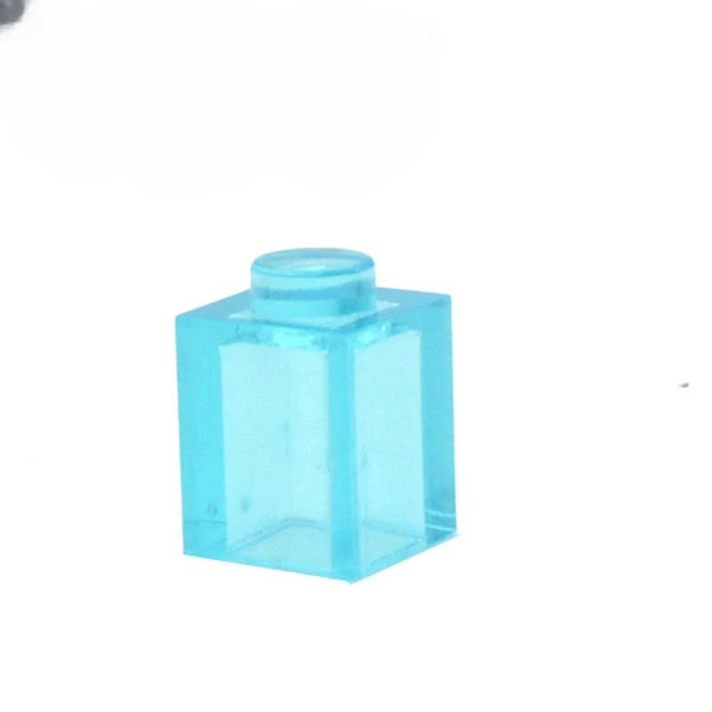 Small Building Block High Bricks Transparent Light Blue 1x2 2x4Dots  DIY Parts Brick  3001 Compatible with Logo Toy for Children