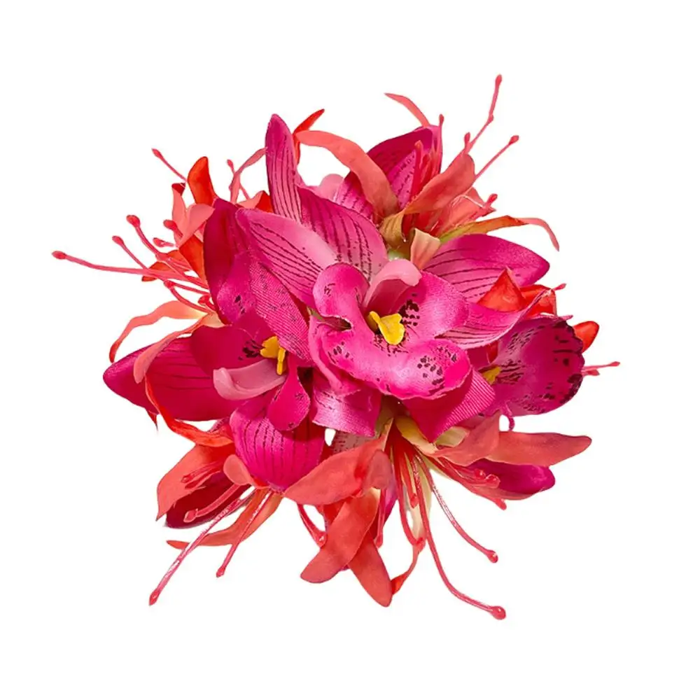 

Sweet Vacation Beach Hair Accessories Chinese Hanfu Barrettes Artificial Floral Hairpin Large Flower Hair Clip Side Bangs Clip