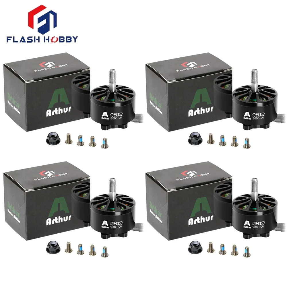 มอเตอร์ FlashHobby Flash Hobby Arthur A2812 2812 KV900 3-6S 1047W BLDC Outrunner สำหรับโดรน RC Fpv อุปกรณ์เสริม 4 ชิ้น/ชุด