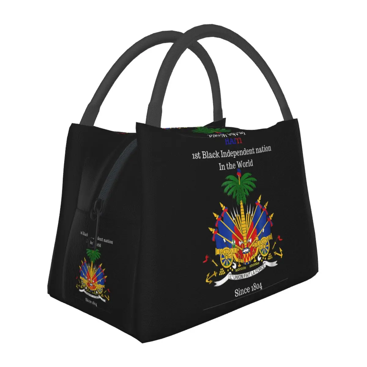 

Haitian Flag Great For Independence Day Insulated Lunch Bag for School Bento Storage Food Boxes Cooler Thermal Lunch Box