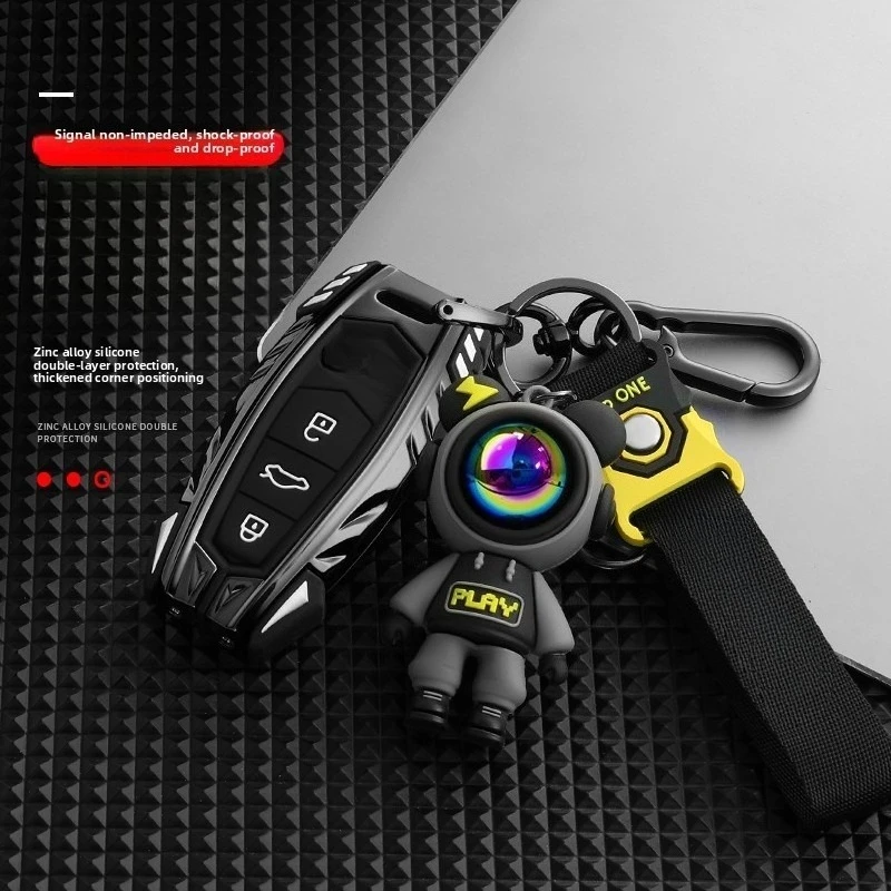 

Car Key Case Cover Shell Protector Keychain for Audi A1 A3 A4 A5 A6 A7 A8 Quattro Q3 Q5 Q7 2009 - 2014 Accessories