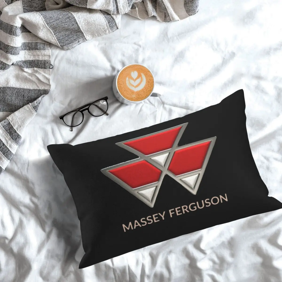 2025 Massey Ferguson Logo Rectangle Pillowcase Cushion Cover Decorative Bedroom Bed Home Comfort Throw Pillow